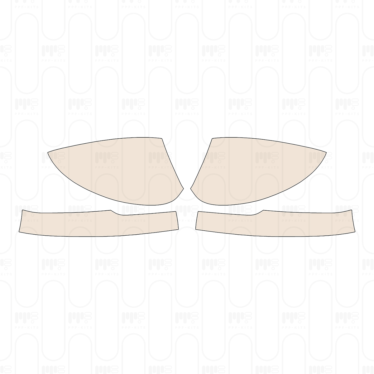 Pre-cut PPF pattern: Mirror - Ford Kuga Active 2025