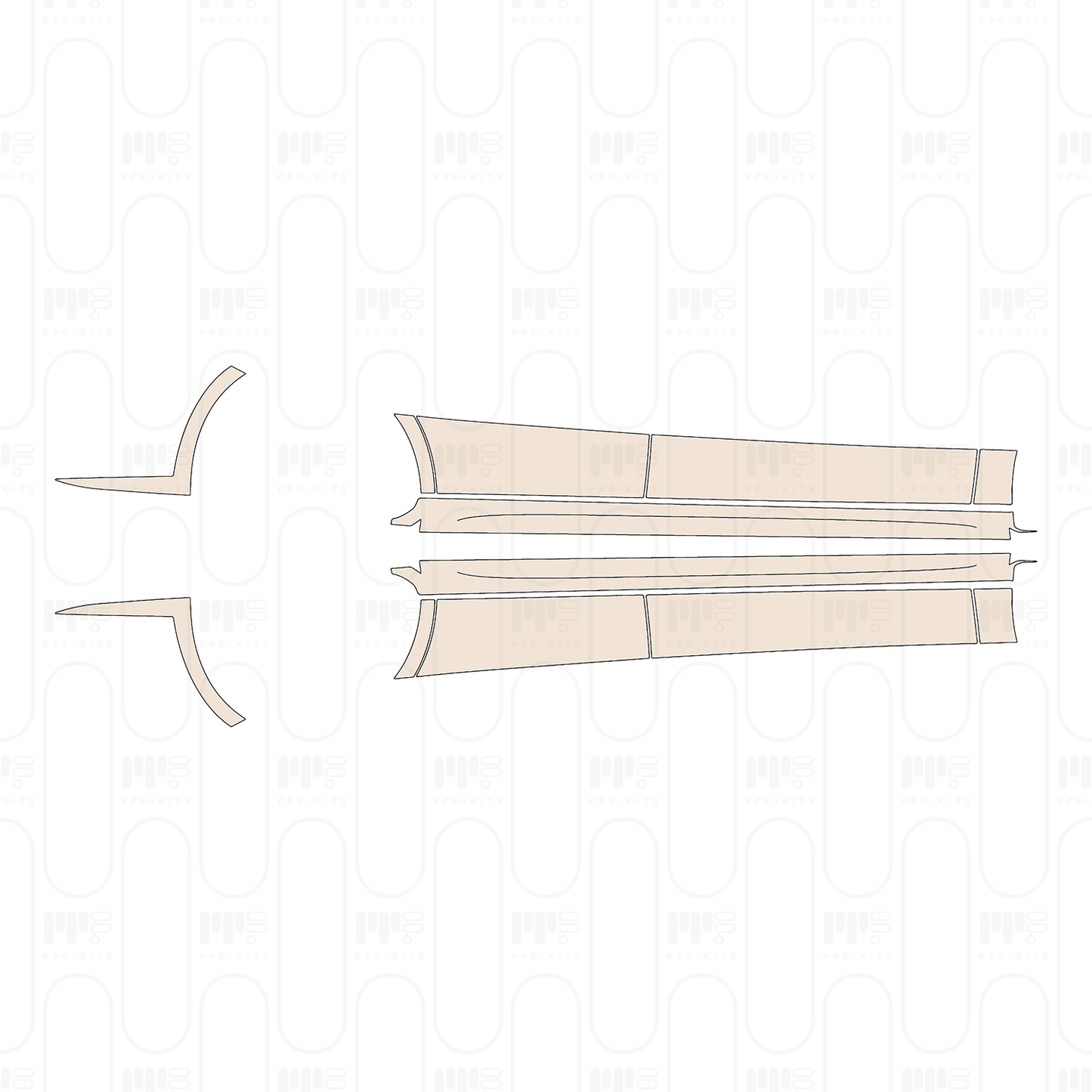 Pre-cut PPF pattern: Rocker Panel - Mercedes-Benz CLA Shooting Brake AMG Line 2025
