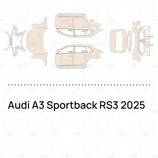Pre-Cut PPF Audi A3 Sportback RS3 2025