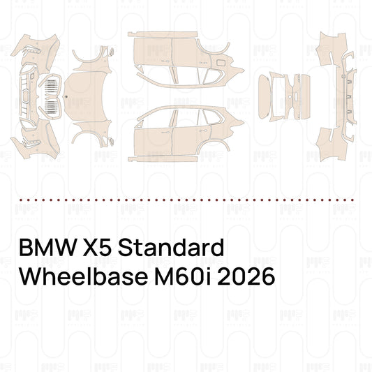 PPF precortado BMW X5 Standard Wheelbase M60i 2026