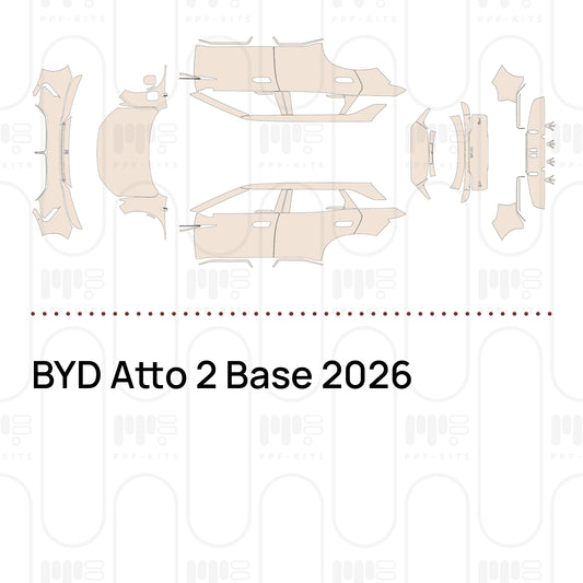 BYD Atto 2 Base 2026 – Lámina de protección PPF precortada