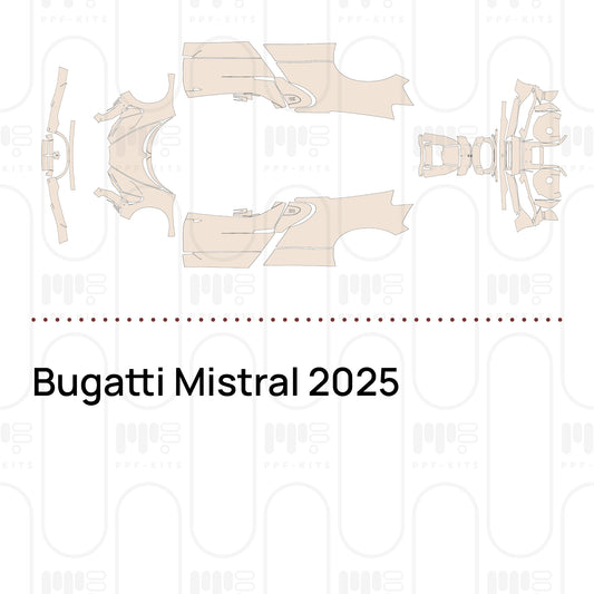 Bugatti Mistral 2025 – Lámina de protección PPF precortada