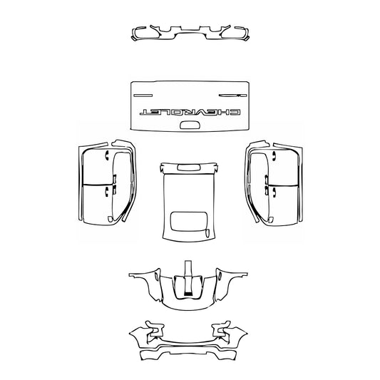 Pre-Cut PPF Chevrolet Silverado 1500 Custom Trail Boss 2022 - PPF-Kits