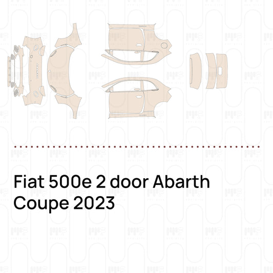 Pre-Cut PPF Fiat 500e 2 door Abarth Coupe 2023