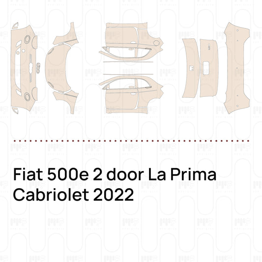 Pre-Cut PPF Fiat 500e 2 door La Prima Cabriolet 2022