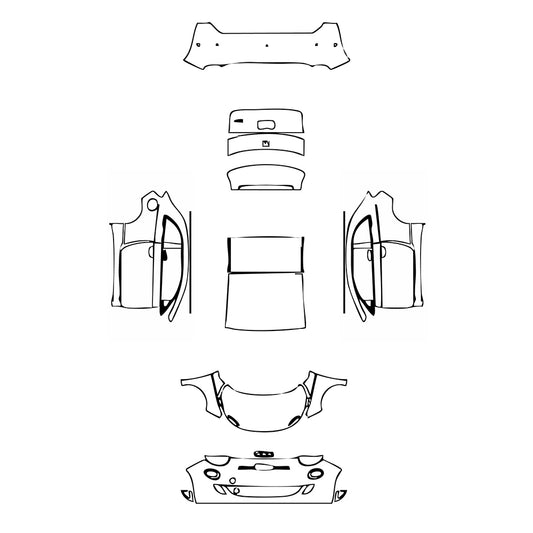 Pre-Cut PPF Fiat 500e 2 door La Prima Coupe 2024 - PPF-Kits