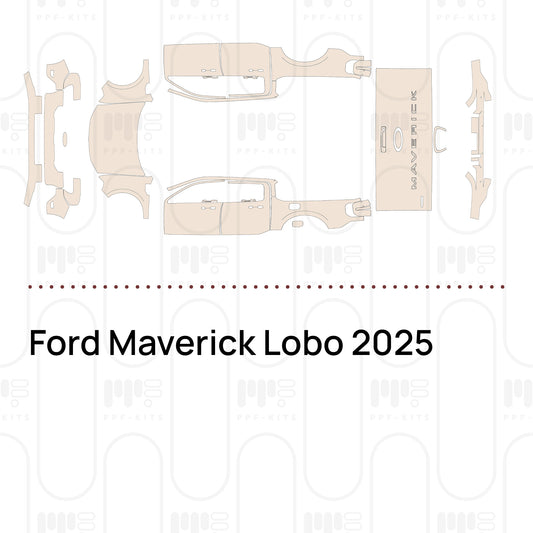 Ford Maverick Lobo 2025 – Lámina de protección PPF precortada