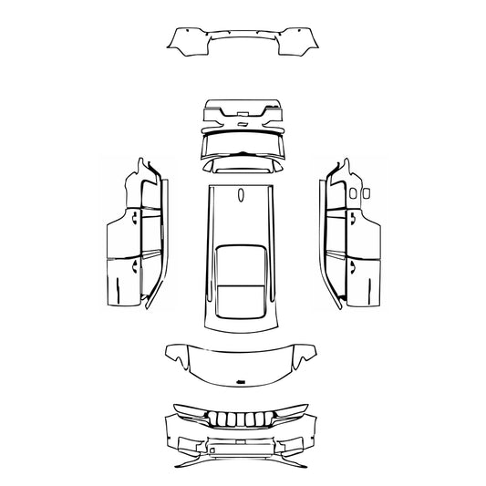 Pre-Cut PPF JEEP Grand Cherokee Grand Cherokee L (3-row) Limited 2024 - PPF-Kits