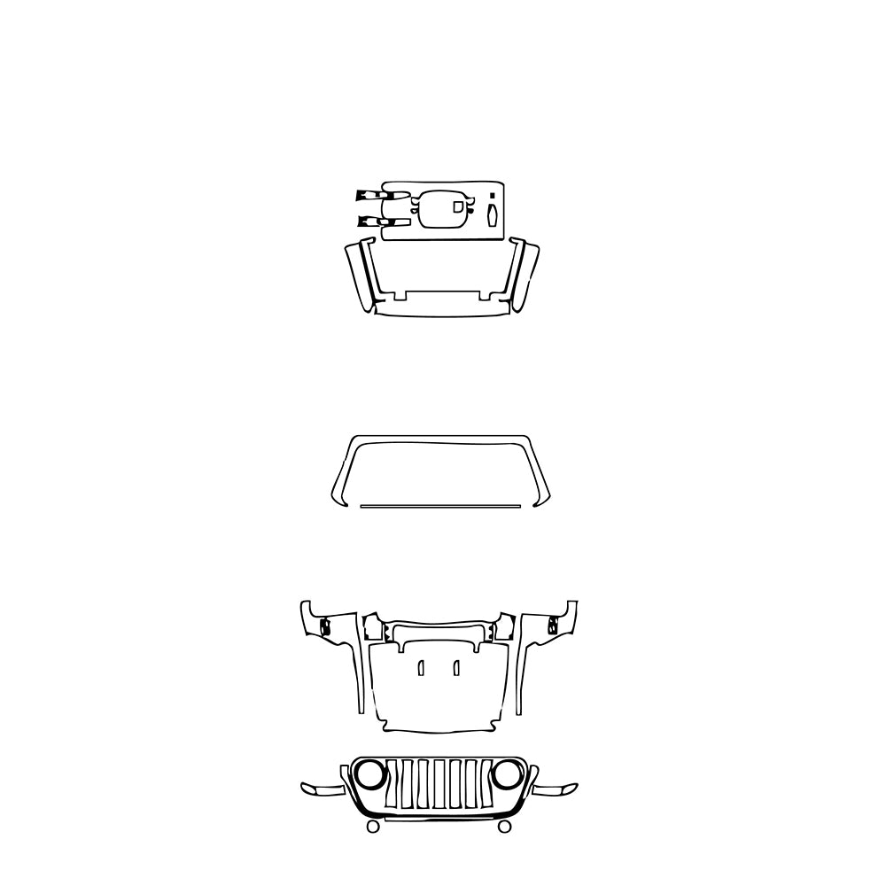 Pre-Cut PPF JEEP Wrangler 2 Door Sport S 2018 - PPF-Kits