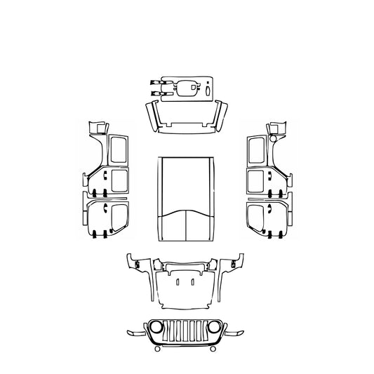 Pre-Cut PPF JEEP Wrangler 4 Door Sahara Altitude 2021 - PPF-Kits