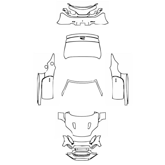 Pre-Cut PPF Jaguar F-Type R Convertible 2018 - PPF-Kits
