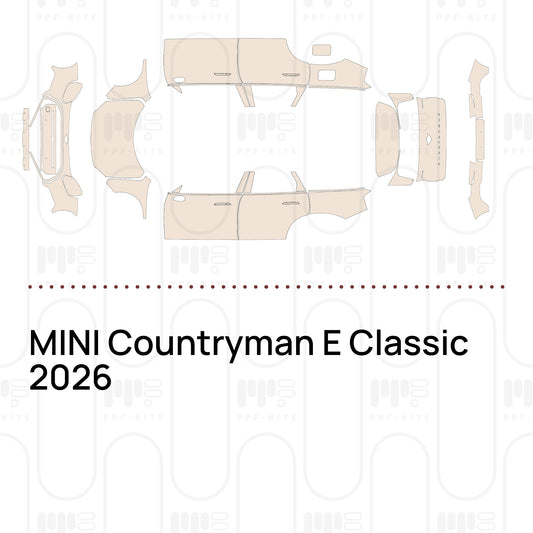MINI Countryman E Classic 2026 – Lámina de protección PPF precortada