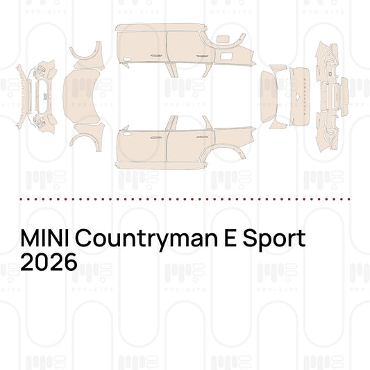 MINI Countryman E Sport 2026 – Lámina de protección PPF precortada