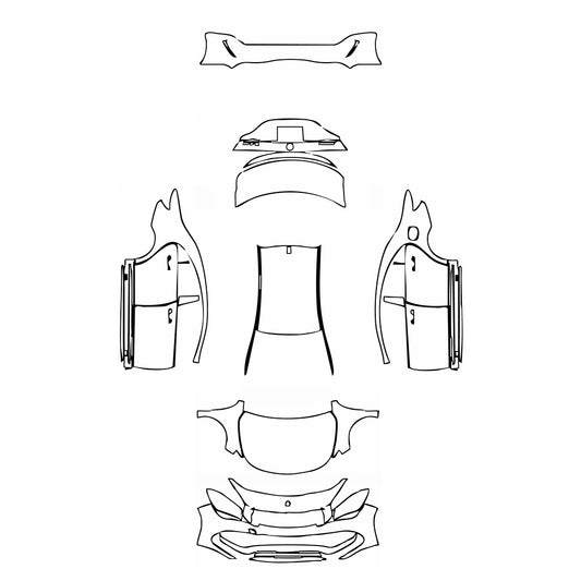 Pre-Cut PPF Mercedes-Benz CLA Coupe AMG CLA 45 2017 - PPF-Kits