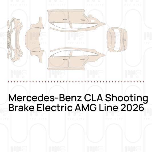 Mercedes-Benz CLA Shooting Brake Electric AMG Line 2026 – Lámina de protección PPF precortada