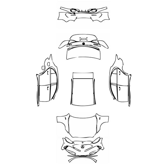 Pre-Cut PPF Mercedes-Benz C Class Sedan AMG C43 2023 - PPF-Kits