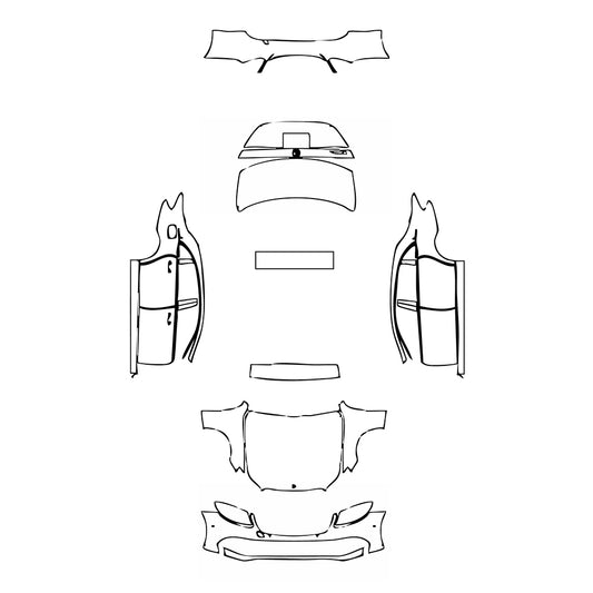 Pre-Cut PPF Mercedes-Benz E Class Sedan Luxury Extended Wheelbase 2019 - PPF-Kits