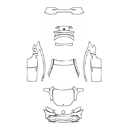 Pre-Cut PPF Mercedes-Benz GLC Coupe AMG GLC63 2018 - PPF-Kits