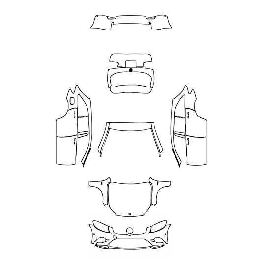 Pre-Cut PPF Mercedes-Benz GLC SUV AMG GLC43 2017 - PPF-Kits