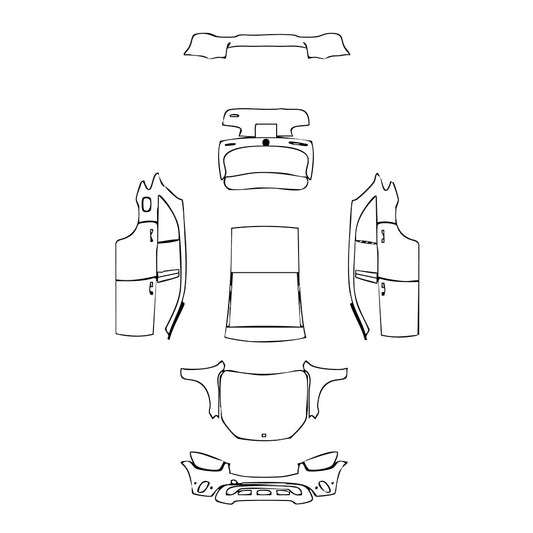 Pre-Cut PPF Mercedes-Benz GLC SUV Extended Wheelbase (GLC L) Base 2020 - PPF-Kits