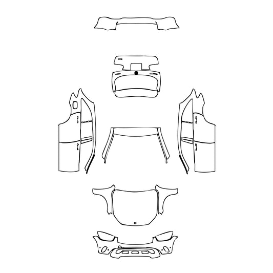 Pre-Cut PPF Mercedes-Benz GLC SUV Standard Wheelbase (GLC) Base 2021 - PPF-Kits