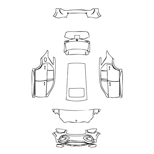 Pre-Cut PPF Mercedes-Benz GLE GLE SUV AMG GLE 53 2025 - PPF-Kits