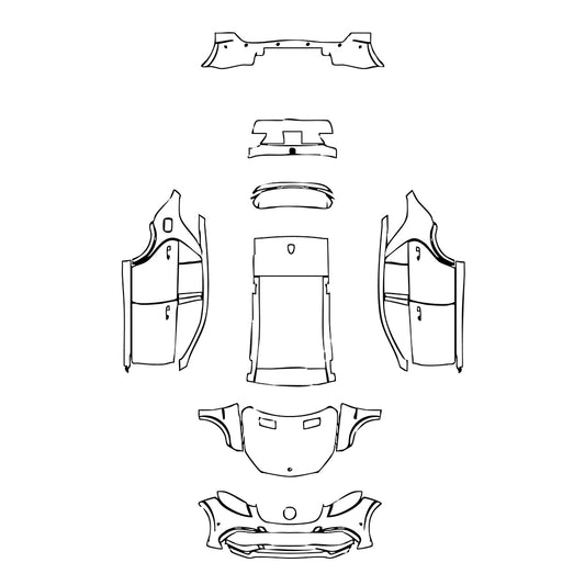 Pre-Cut PPF Mercedes-Benz GLE GLE SUV AMG GLE 63 S 2018 - PPF-Kits