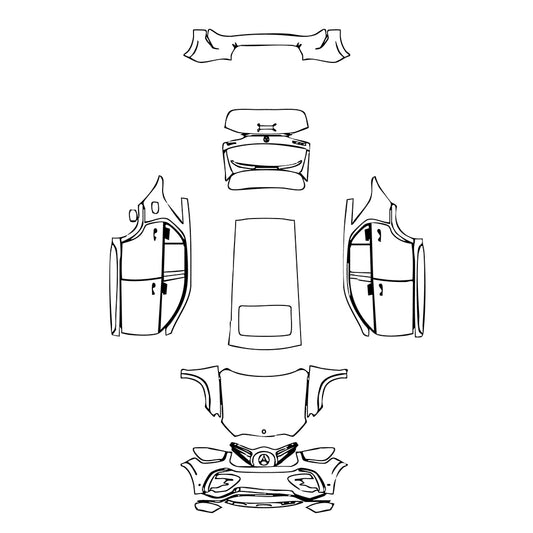 Pre-Cut PPF Mercedes-Benz GLE GLE SUV AMG line 2025 - PPF-Kits