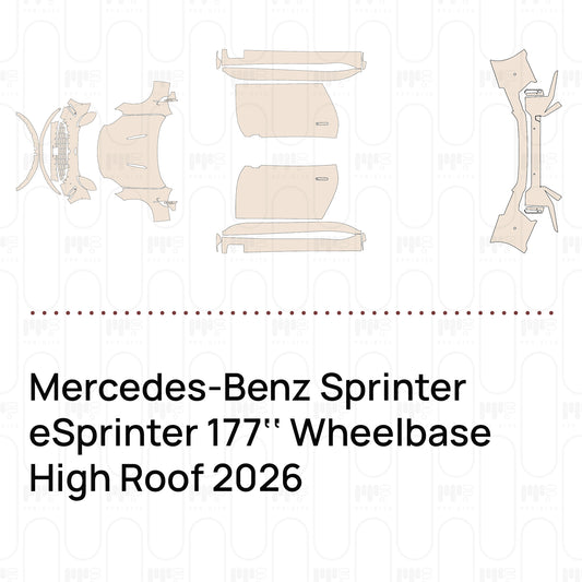 Pre-Cut PPF Mercedes-Benz Sprinter eSprinter 177'' Wheelbase High Roof 2026
