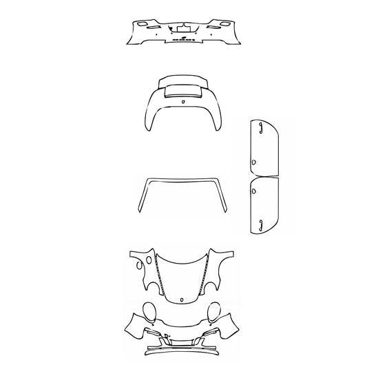 Pre-Cut PPF Porsche 911 Carrera 4 GTS Cabriolet 2018 - PPF-Kits