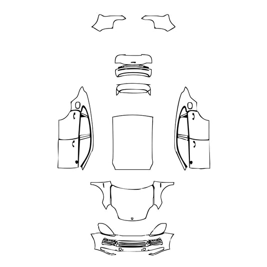 Pre-Cut PPF Porsche Cayenne Coupe Cayenne E-Hybrid Coupe 2023 - PPF-Kits