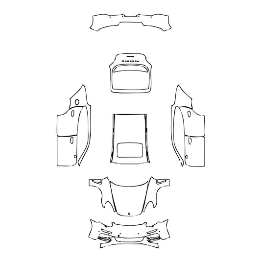 Pre-Cut PPF Porsche Panamera Sedan Panamera 2016 - PPF-Kits