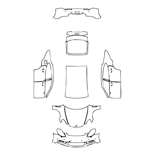 Pre-Cut PPF Porsche Panamera Sedan Panamera 4 2018 - PPF-Kits