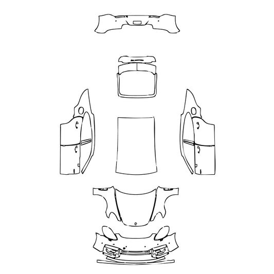 Pre-Cut PPF Porsche Panamera Sedan Panamera Turbo S E-Hybrid 2019 - PPF-Kits