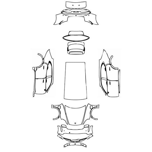 Pre-Cut PPF Porsche Taycan Cross Turismo Taycan 4 Cross Turismo 2023 - PPF-Kits