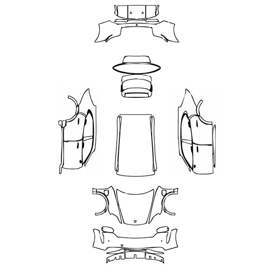 Pre-Cut PPF Porsche Taycan Cross Turismo Taycan Turbo Cross Turismo 2021 - PPF-Kits