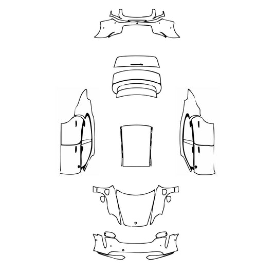 Pre-Cut PPF Porsche Taycan Sedan Taycan Turbo 2021 - PPF-Kits
