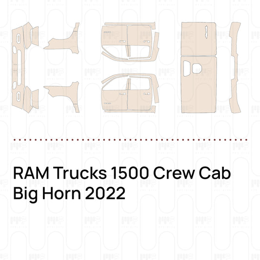 RAM Trucks 1500 Crew Cab Big Horn 2022 – Lámina de protección PPF precortada