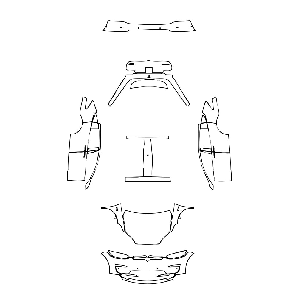 Pre-Cut PPF Tesla Model X Base 2023 - PPF-Kits