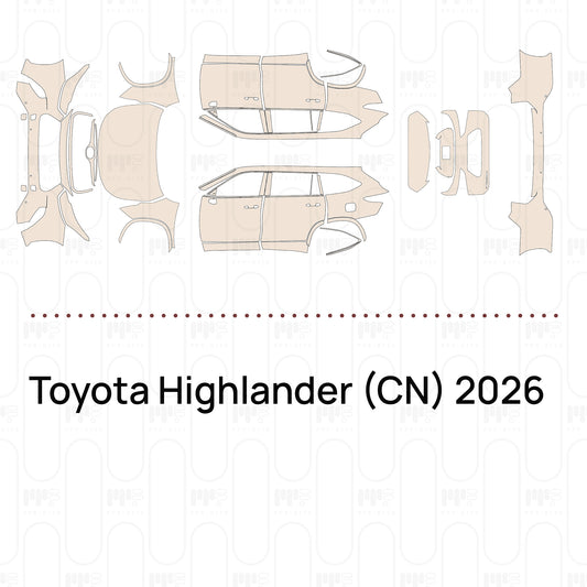 Pre-Cut PPF Toyota Highlander (CN) 2026