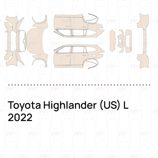 Pre-Cut PPF Toyota Highlander (US) L 2022