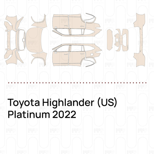 Pre-Cut PPF Toyota Highlander (US) Platinum 2022