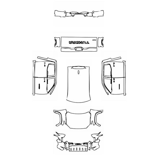 Pre-Cut PPF Toyota Tundra CrewMax SR 2023 - PPF-Kits