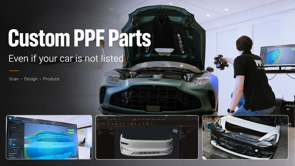 PPF-Kits 3D scanning an Aston Martin and building a custom pre-cut PPF pattern for a vehicle that is not yet in the catalogue