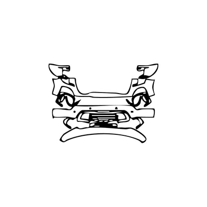 Pre-Cut PPF GMC Sierra 1500 Crew Cab DENALI 2019 - PPF-Kits