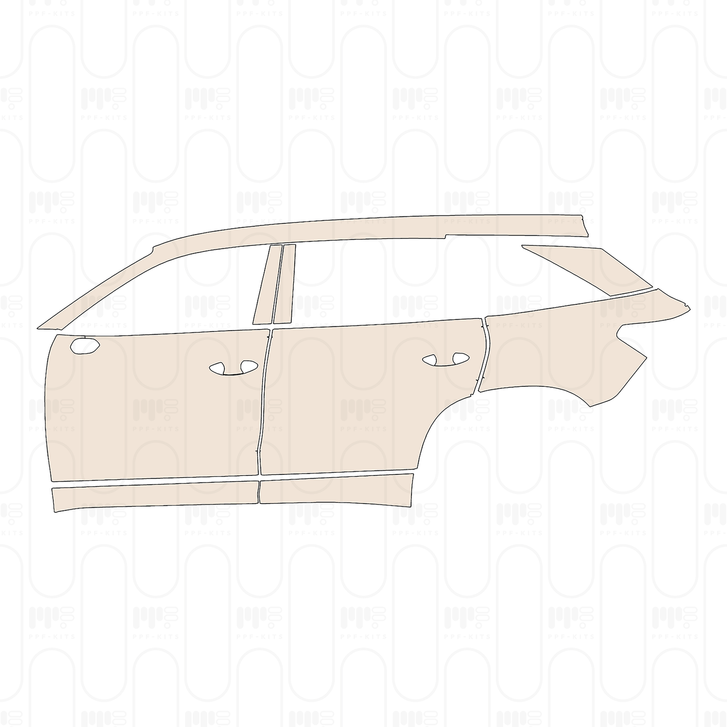 (left) Door+Side Skirt+Rear Fender