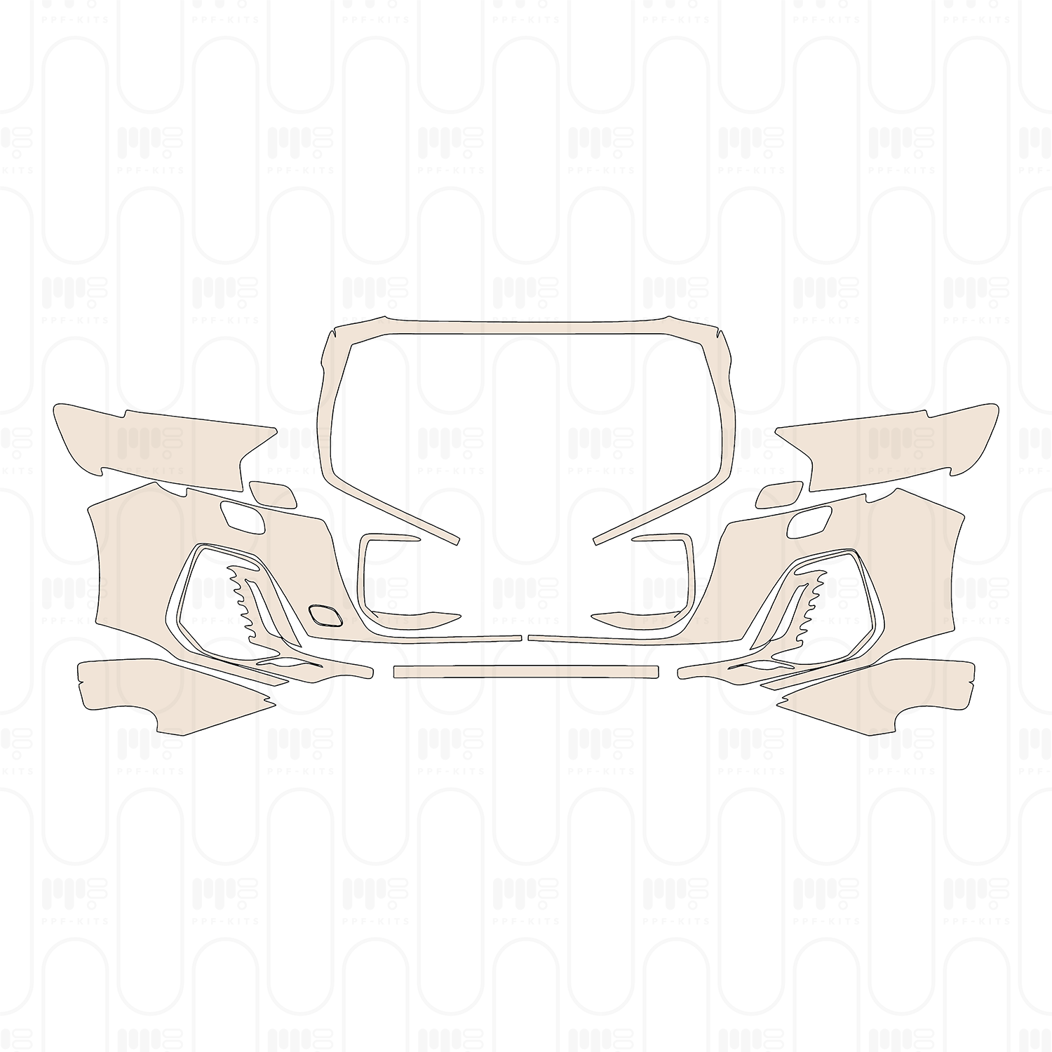 Bumper+Headlamp with headlamp washing