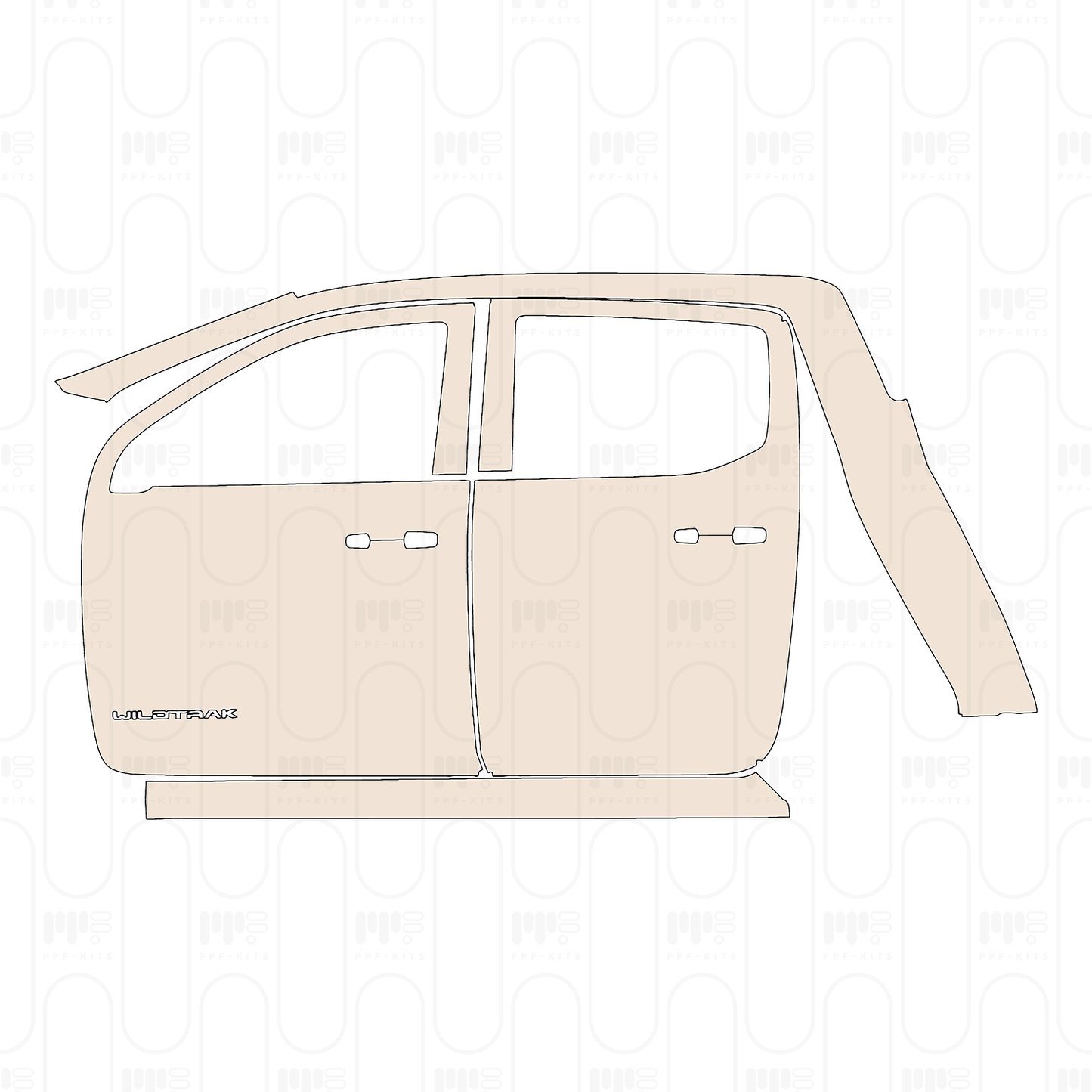 (left) Door+Side Skirt with "WILDTRAK" Emblem