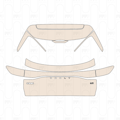 Trunk Lid with "GEELY" & Geely Galaxy & "E5" Emblems