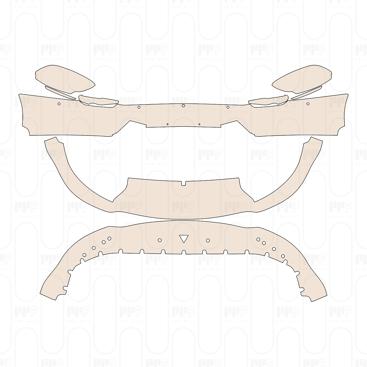 Bumper+Headlamp with 4 PDC (Parking Sensors)